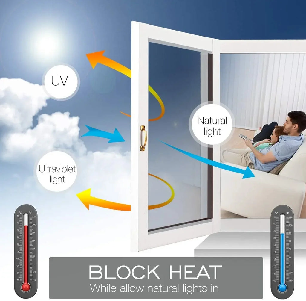 Reflective Window Privacy Film – UV Protection, Heat Insulation & Easy Self-Adhesive Tint