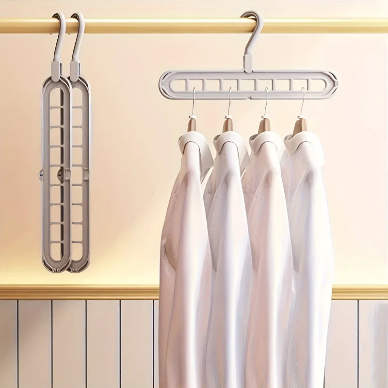 3-in-1 Foldable Hangers Smart Closet Organizer for Home & Dorm Rooms