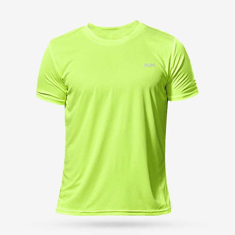 Men’s Lightweight Compression Fitness Quick-Dry Sports T-Shirt Running Gym & Soccer