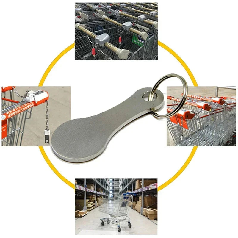 Trolley Token Key Ring Reusable Never Get Stuck Without a Coin Again