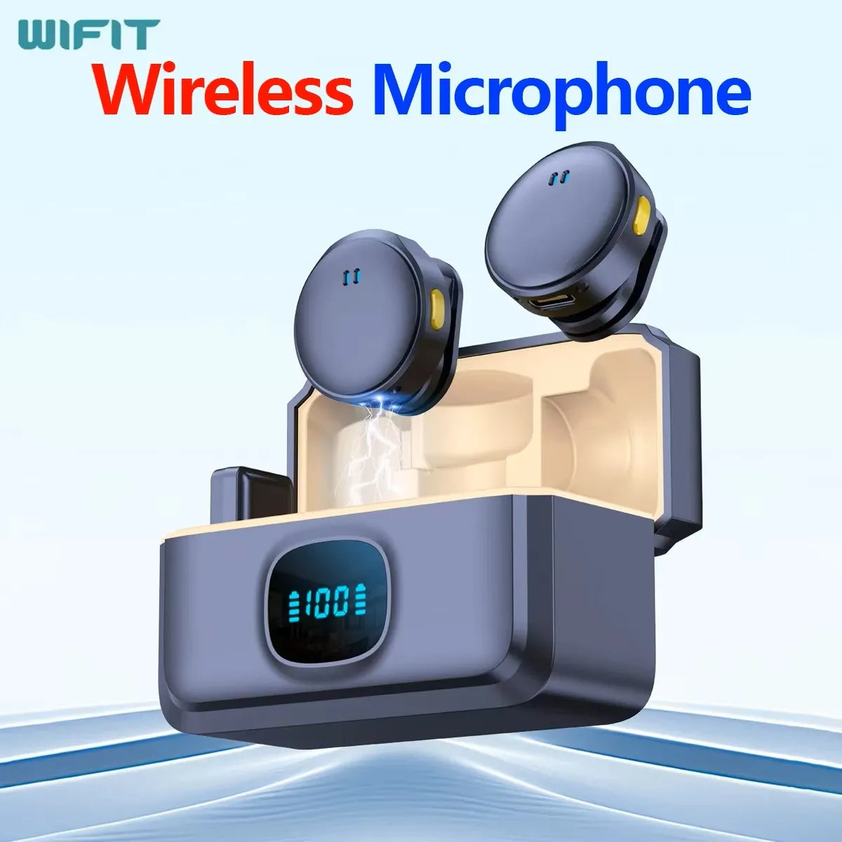 Wireless Lavalier Microphone Plug & Play Collar Mic with Charging Case for Video Recording