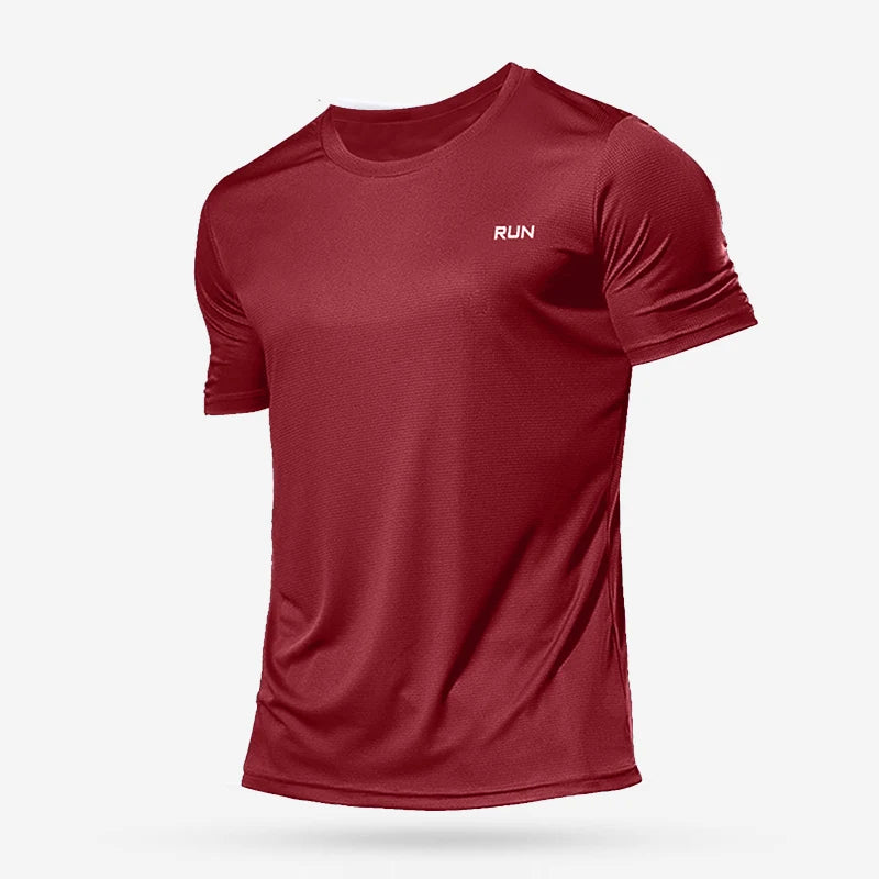 Men’s Lightweight Compression Fitness Quick-Dry Sports T-Shirt Running Gym & Soccer