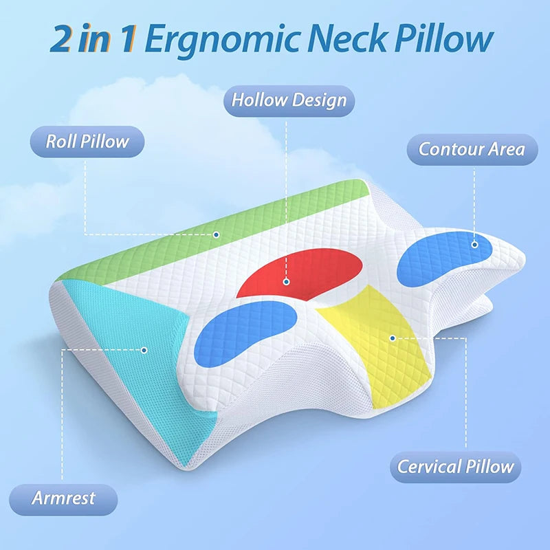 Memory Foam Cervical Pillow – Ergonomic Contour Design for Neck & Shoulder Pain Relief