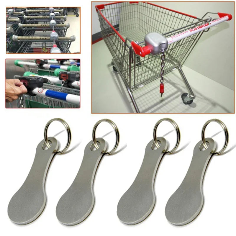 Trolley Token Key Ring Reusable Never Get Stuck Without a Coin Again