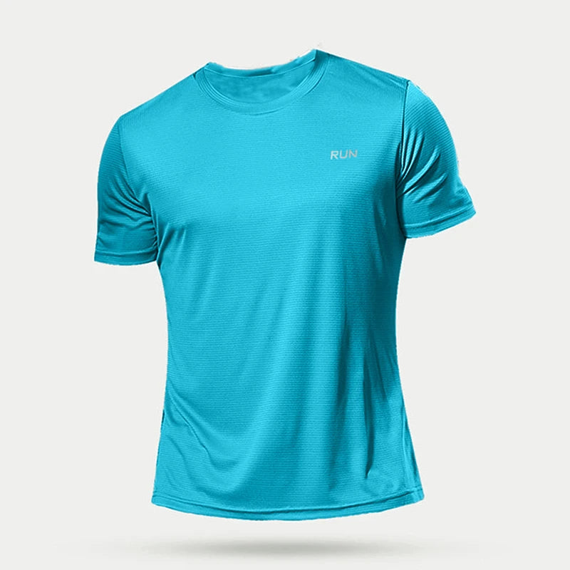 Men’s Lightweight Compression Fitness Quick-Dry Sports T-Shirt Running Gym & Soccer