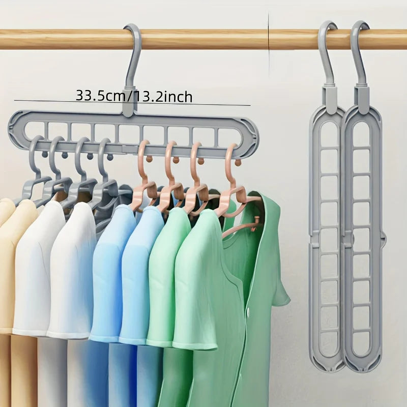 3-in-1 Foldable Hangers Smart Closet Organizer for Home & Dorm Rooms