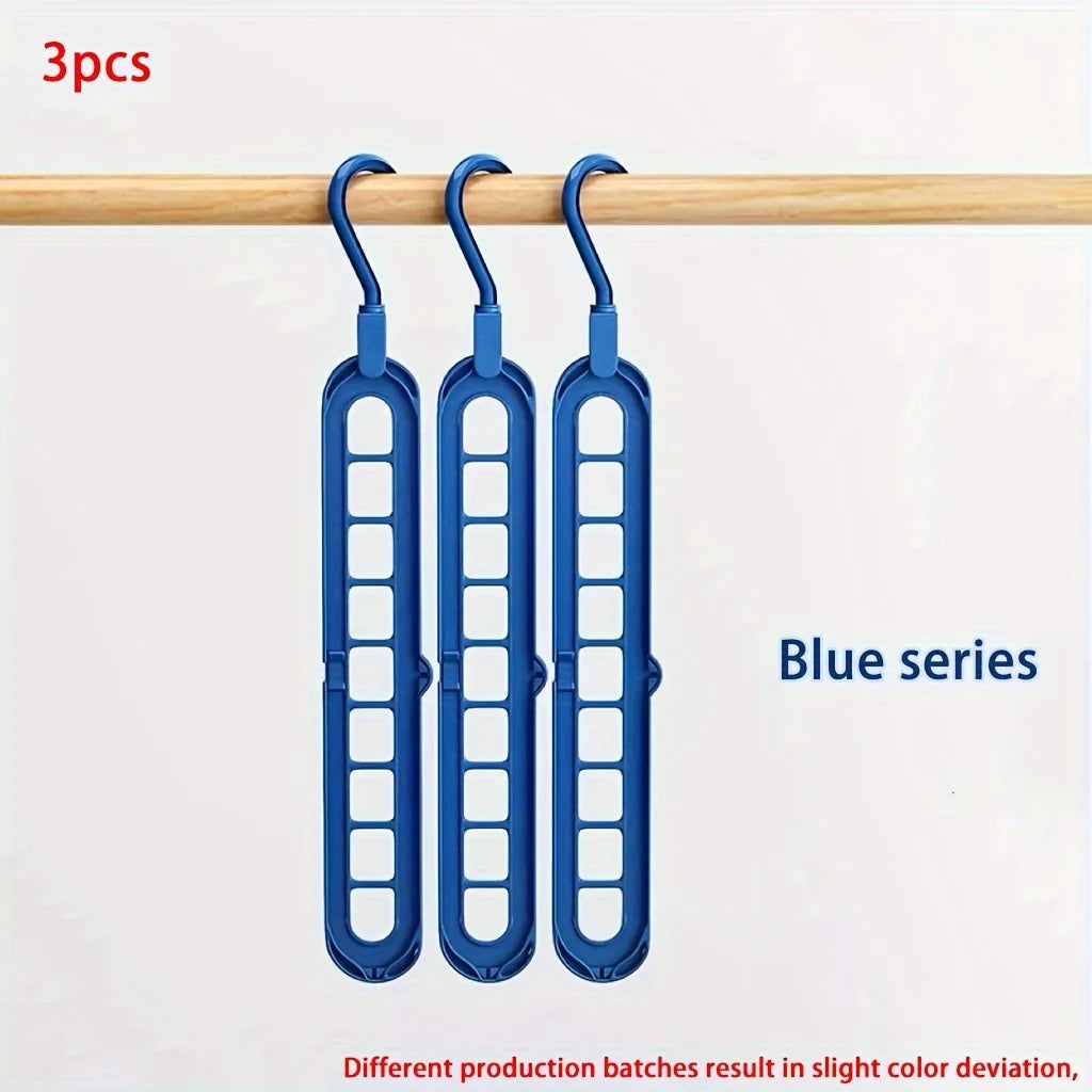 3-in-1 Foldable Hangers Smart Closet Organizer for Home & Dorm Rooms