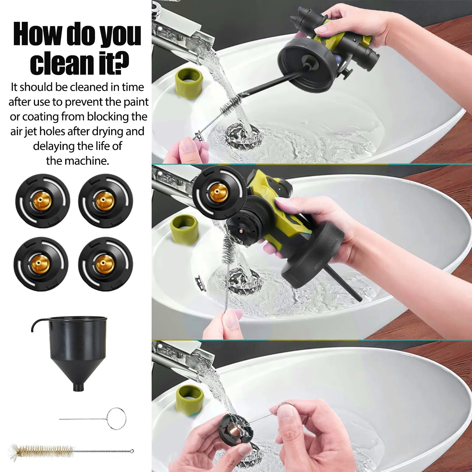 Cordless Paint Sprayer Compatible with DeWalt 18V Batteries Easy DIY Painting for Furniture Walls Cars Outdoor Projects