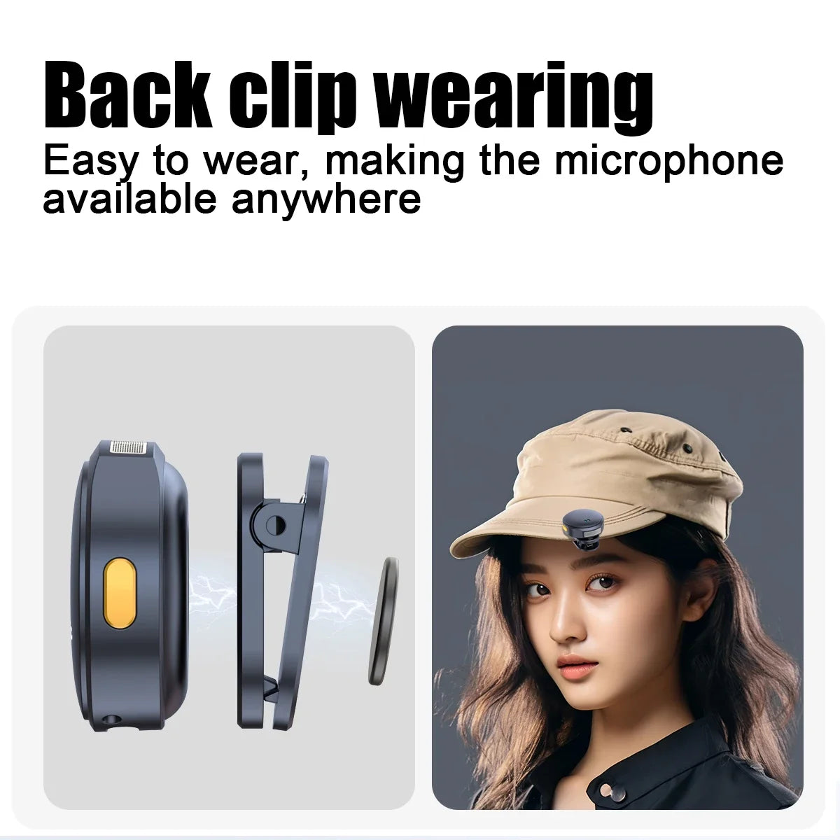 Wireless Lavalier Microphone Plug & Play Collar Mic with Charging Case for Video Recording