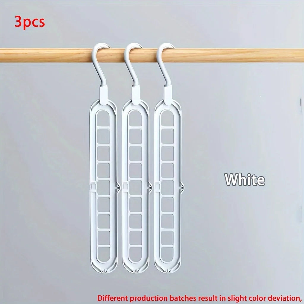 3-in-1 Foldable Hangers Smart Closet Organizer for Home & Dorm Rooms