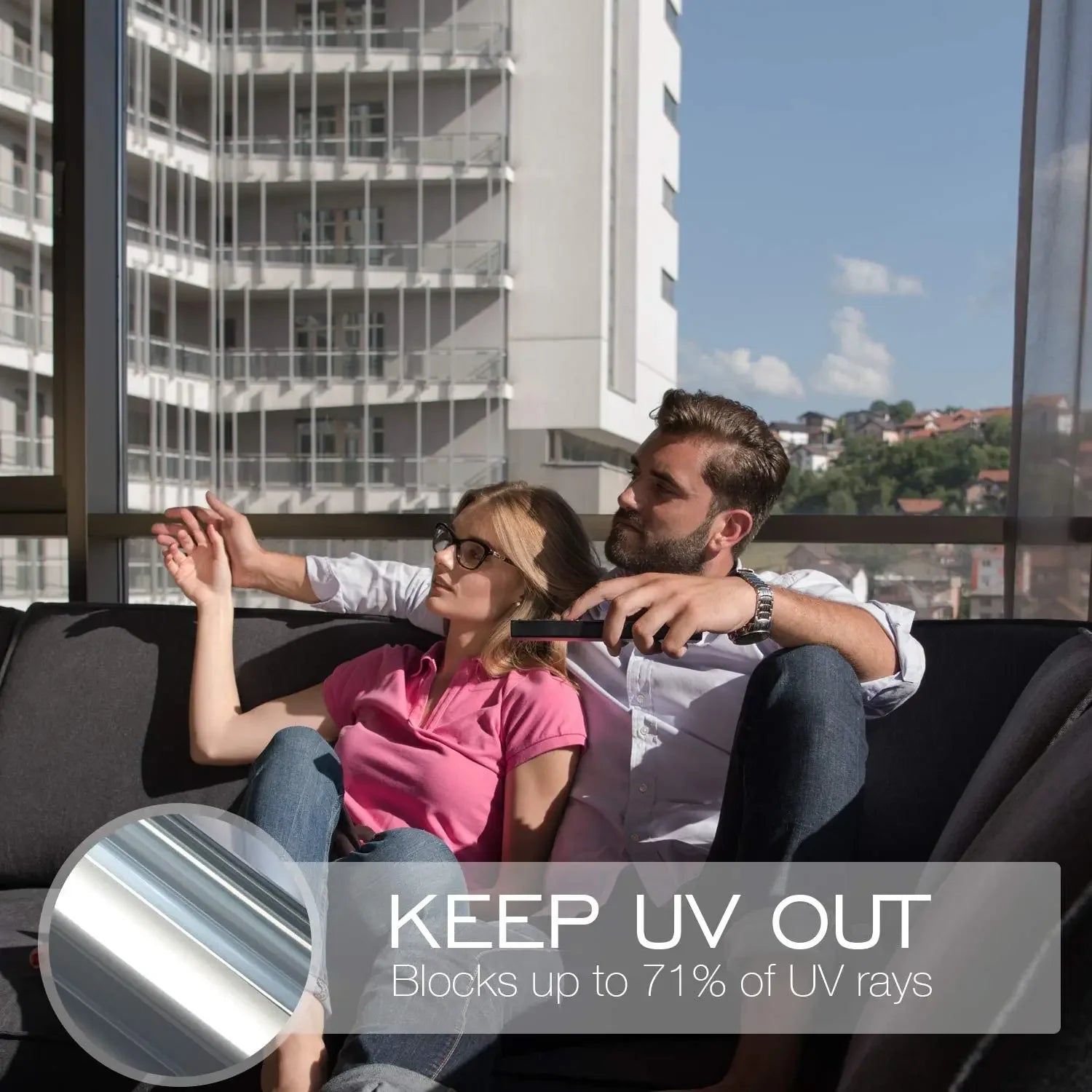 Reflective Window Privacy Film – UV Protection, Heat Insulation & Easy Self-Adhesive Tint