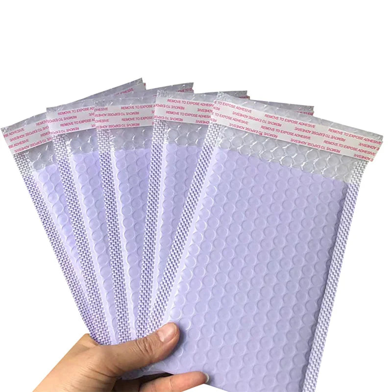 50PCS Bubble Mailers – Purple Padded Shipping Envelopes for Secure, Lightweight & Stylish Packaging