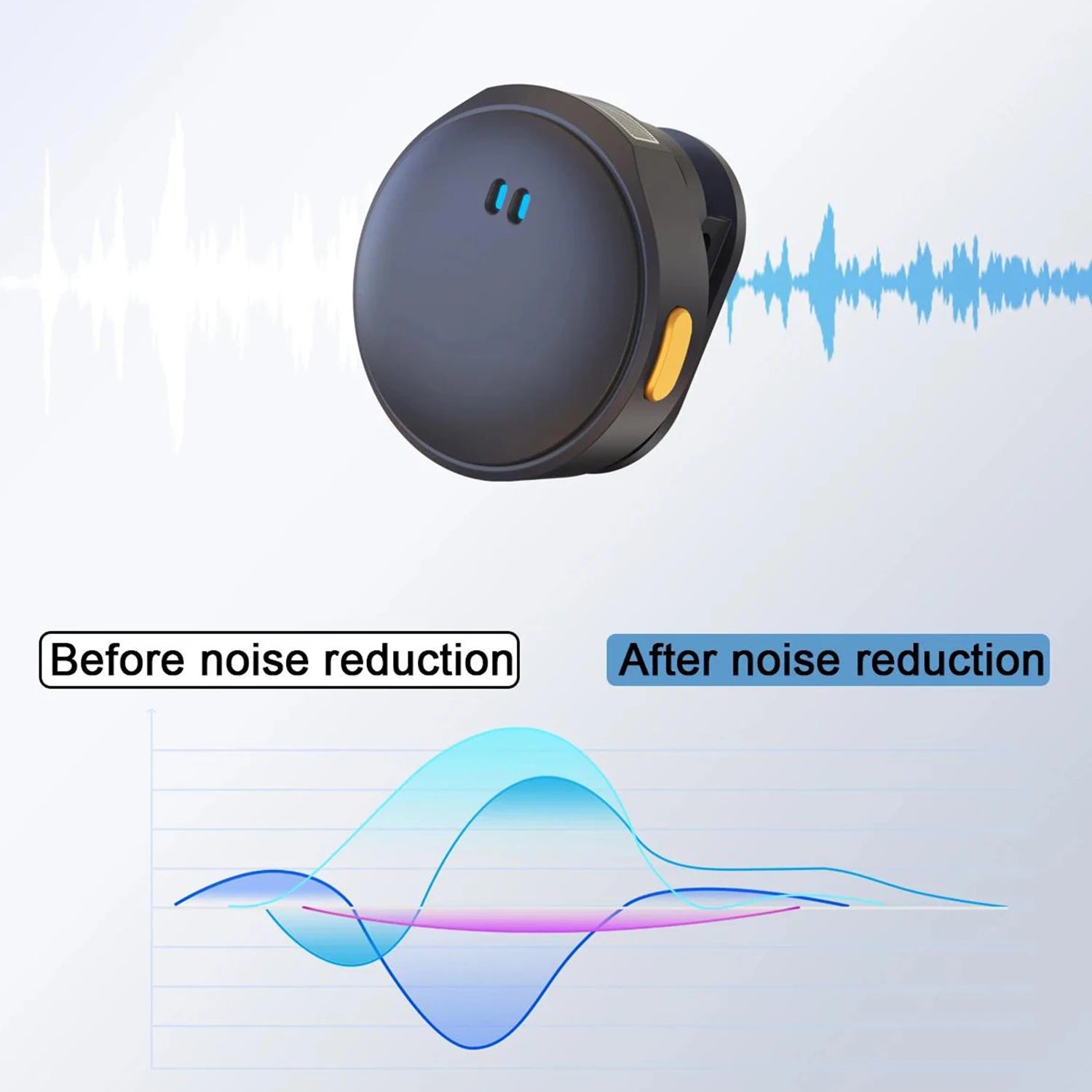 Wireless Lavalier Microphone Plug & Play Collar Mic with Charging Case for Video Recording