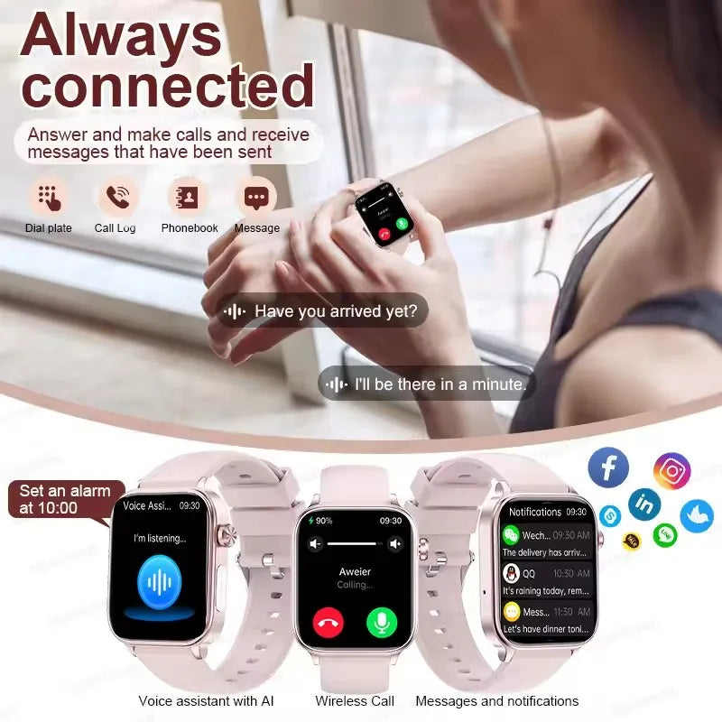 Wellness Smartwatch Blood Pressure Tracker Smart Fitness ECG Sleep Daily Activity Monitor