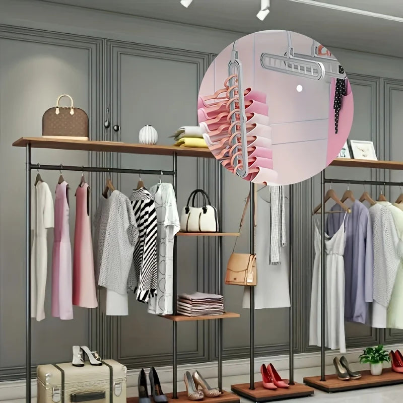 3-in-1 Foldable Hangers Smart Closet Organizer for Home & Dorm Rooms