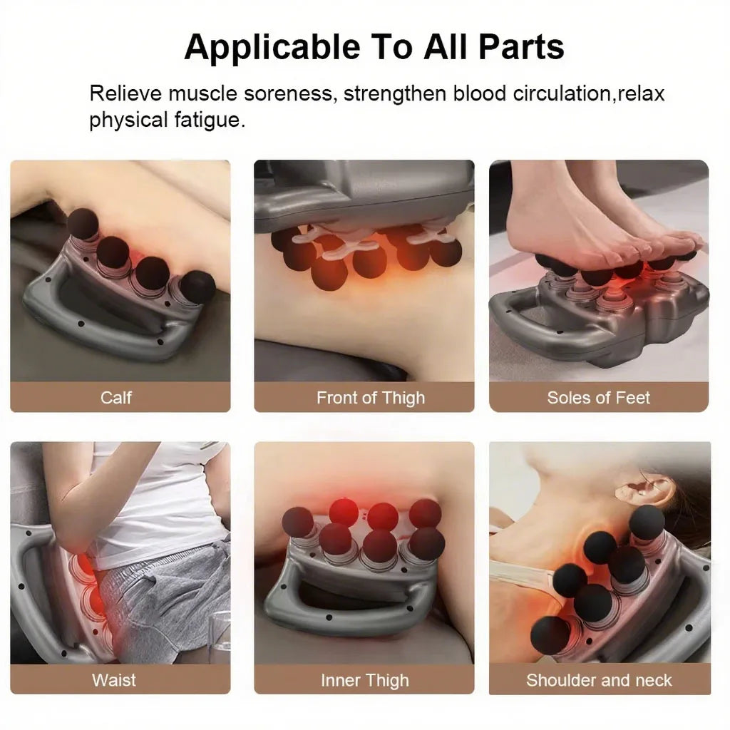 Professional Deep Tissue Massage Gun 16 Heads, Pain Relief & Muscle Recovery for Back, Legs & Shoulders
