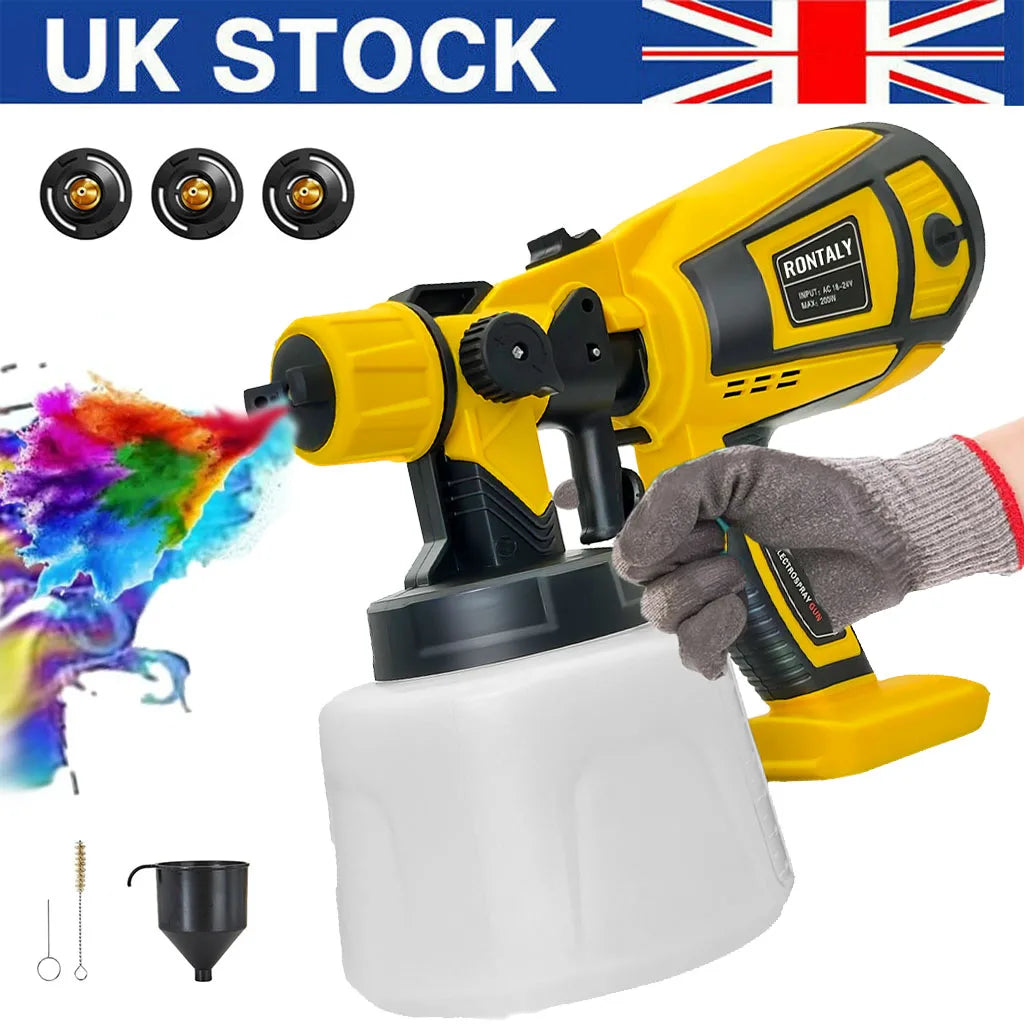 Cordless Paint Sprayer Compatible with DeWalt 18V Batteries Easy DIY Painting for Furniture Walls Cars Outdoor Projects