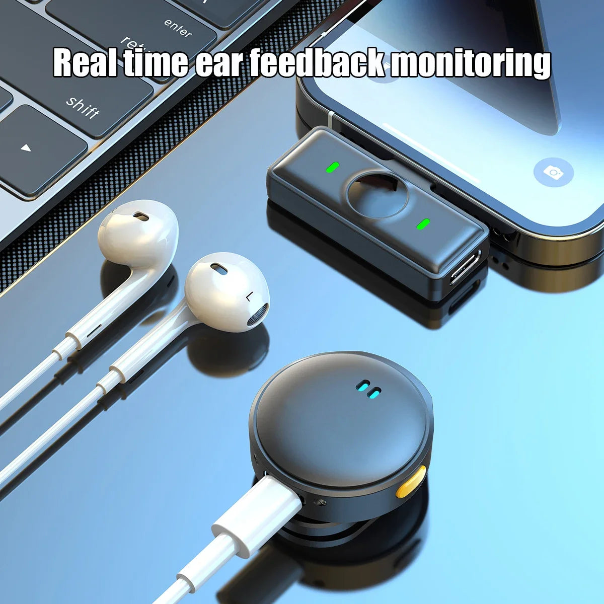 Wireless Lavalier Microphone Plug & Play Collar Mic with Charging Case for Video Recording