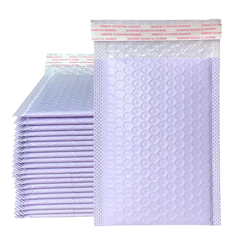50PCS Bubble Mailers – Purple Padded Shipping Envelopes for Secure, Lightweight & Stylish Packaging