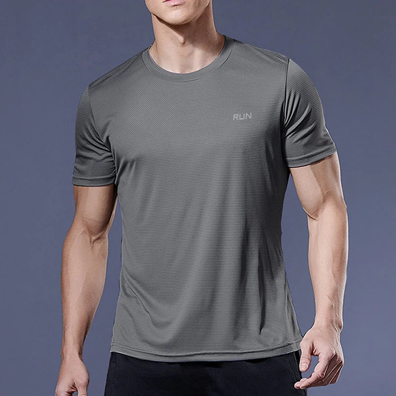 Men’s Lightweight Compression Fitness Quick-Dry Sports T-Shirt Running Gym & Soccer