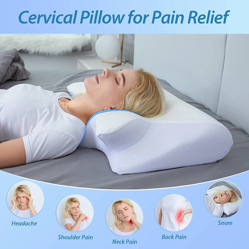 Memory Foam Cervical Pillow – Ergonomic Contour Design for Neck & Shoulder Pain Relief