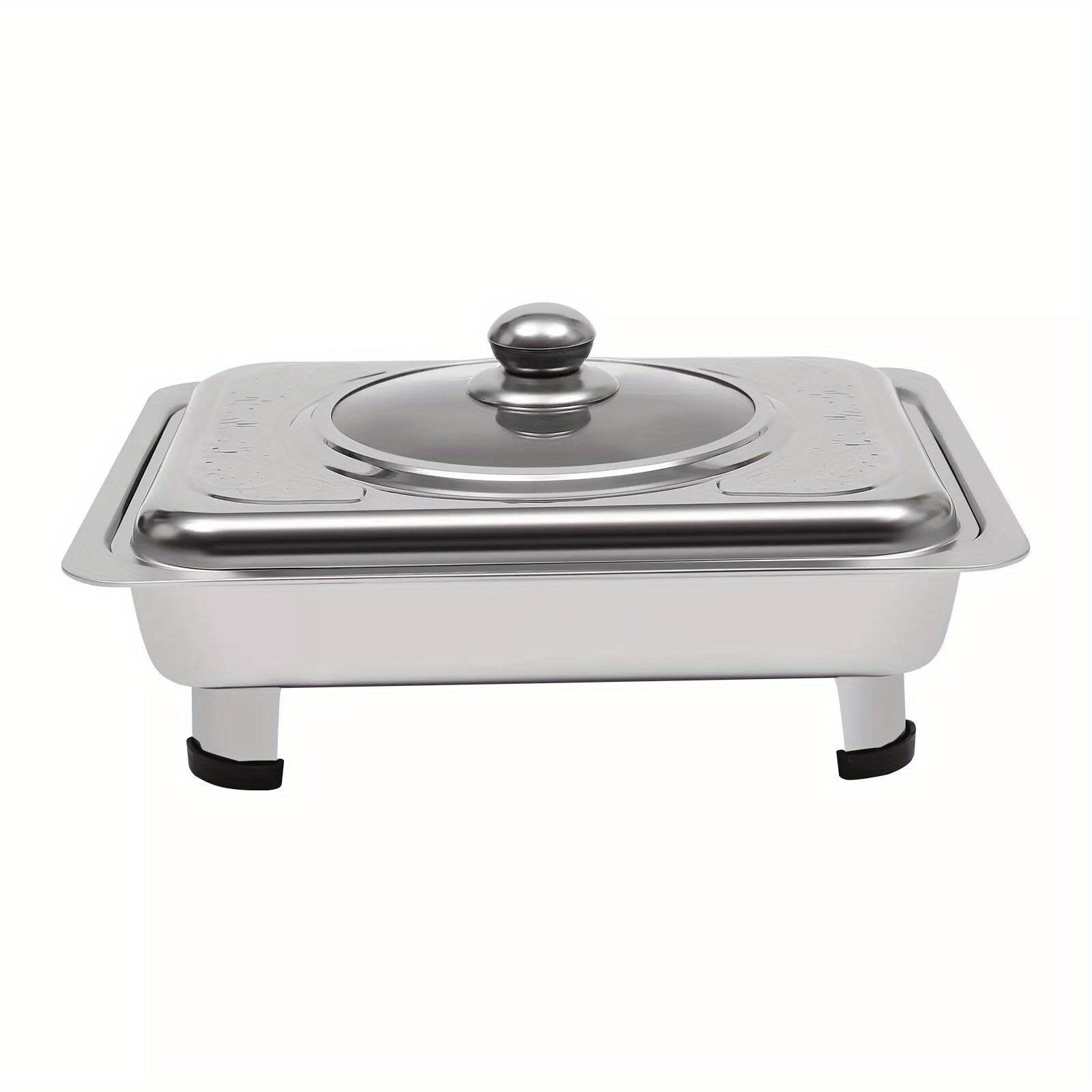 4pcs Stainless Steel Buffet Serving Trays – Keep Food Warm & Stylish for Any Occasion
